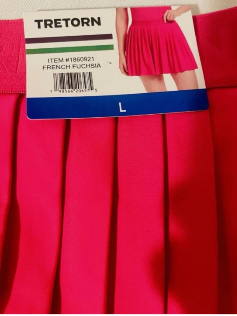 Tretorn French Fuchsia Pink Tennis Skirt NWT Size L Sealed - Picture 4 of 5